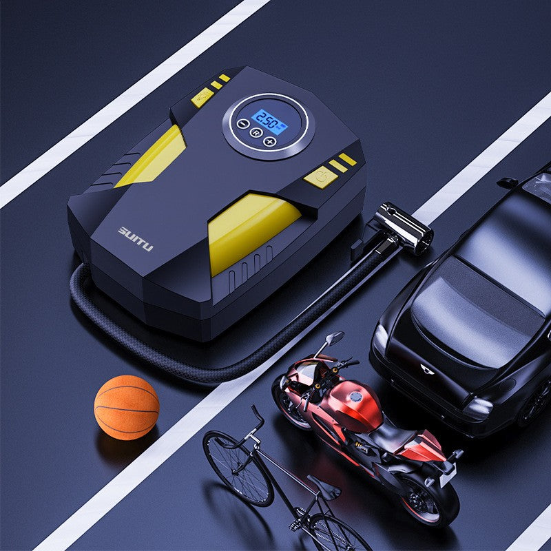 Compresor Auto Portabil cu Lanterna si Afisaj Electornic Flippy, DC 12V, 120W, 35L/min, Cablu de alimentare 3m, Pompa Biciclete, Moto, Mingi, Saltele, Max 10.3bar, lumina LED, Negru-7