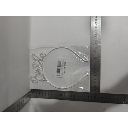 Coronita pentru Mireasa, Flippy, Bentita cu Scris Bride, cu Cristale, Marime Universala, Alba-1
