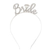 Coronita pentru Mireasa, Flippy, Bentita cu Scris Bride, cu Cristale, Marime Universala, Alba-0