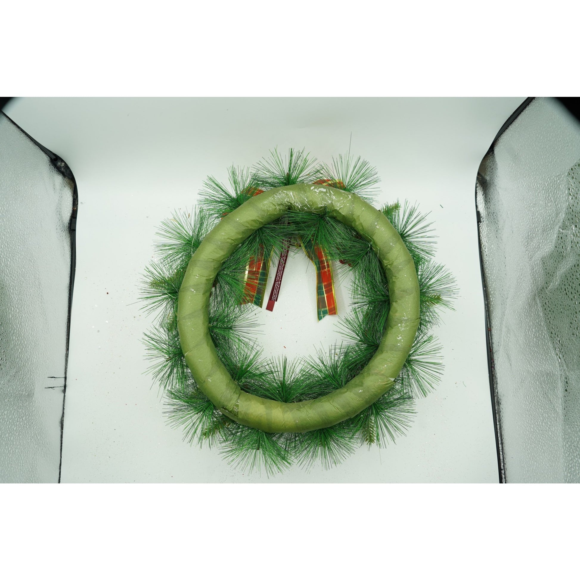 Coronita de Craciun pentru usa, Rosu/Verde, 40 cm, PVC, Artificiala, Decorata, Interior/Exterior, Flippy-4