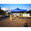 Cort Pavilion 3x3m Albastru Pliabil Cadru Metal pentru Curte, Gradina, Evenimente