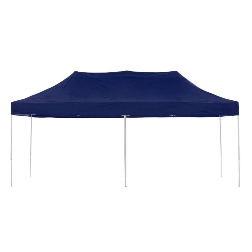 Cort Pavilion 3x6m Albastru Pliabil Cadru Metal pentru Curte, Gradina, Evenimente-2