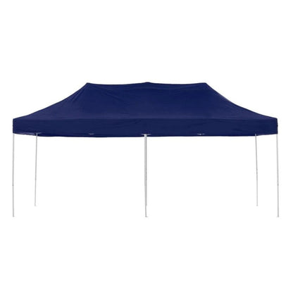 Cort Pavilion 3x6m Albastru Pliabil Cadru Metal pentru Curte, Gradina, Evenimente-2
