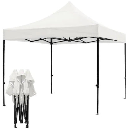 Cort pliabil pentru Evenimente, cadru metalic pentru curte si gradina, 2x2 m, Alb, Flippy-2