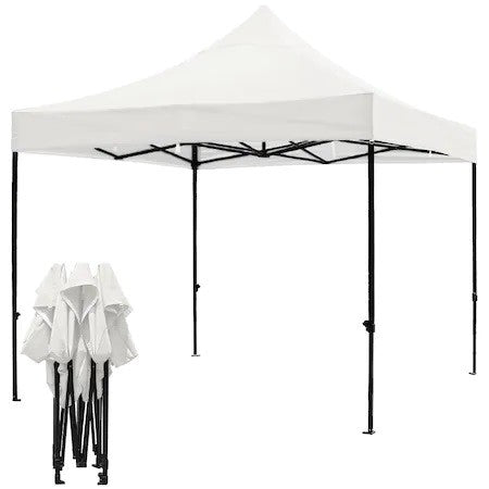 Cort pliabil pentru Evenimente, cadru metalic pentru curte si gradina, 2x3 m, Alb, Flippy-2