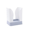 Cos de Gunoi Extensibil, Flippy, din Plastic, Reglabil, Pliabil, Versatil, pentru Bucatarie, Baie sau Birou, Cos Universal, 21x25x17 cm, Alb Gri-0