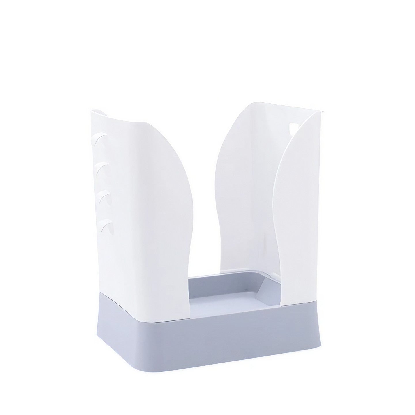 Cos de Gunoi Extensibil, Flippy, din Plastic, Reglabil, Pliabil, Versatil, pentru Bucatarie, Baie sau Birou, Cos Universal, 21x25x17 cm, Alb Gri-0