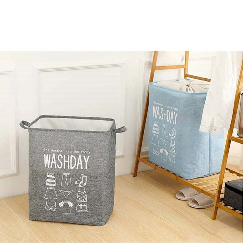 Cos depozitare, Flippy, Deschisa, 72 L, Textil, 30x40x60 cm, Gri, Cu imprimeu-4
