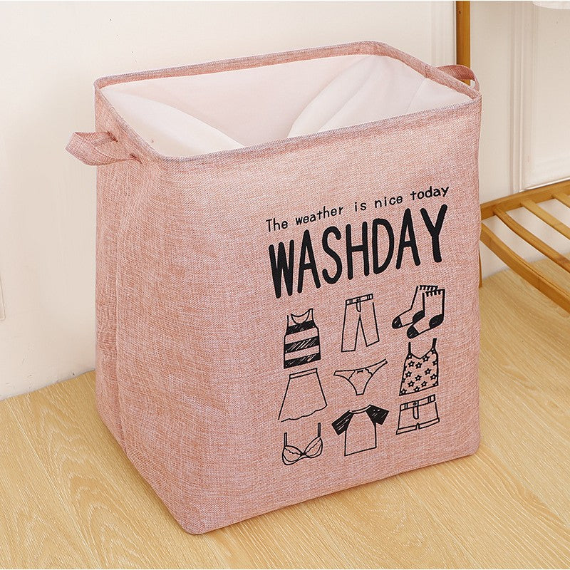 Cos depozitare, Flippy, Deschisa, 72 L, Textil, 30x40x60 cm, Roz, Cu imprimeu-0