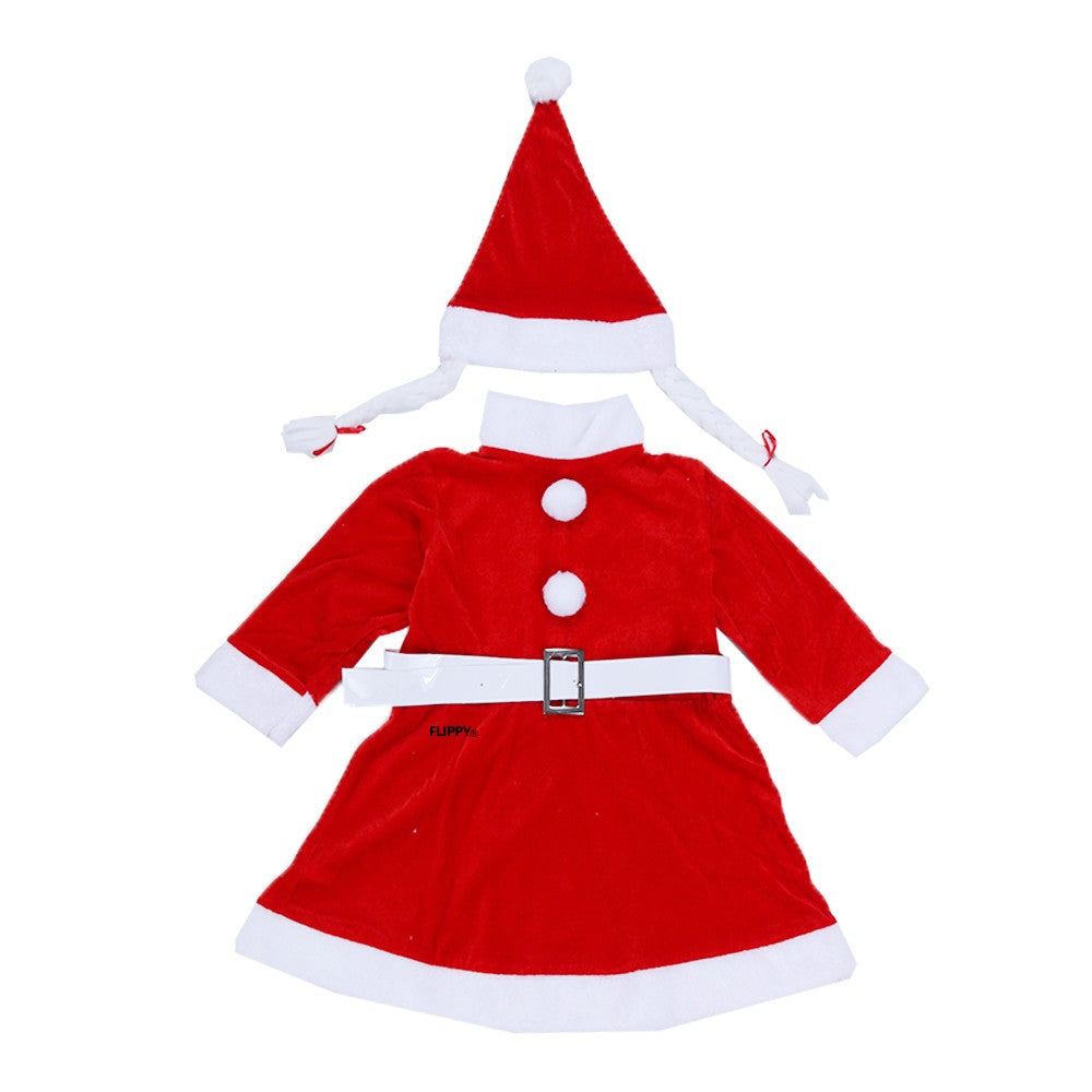 Costum Craciunita Flippy® Fata, 1-3 ani, 3 piese, Catifea-1