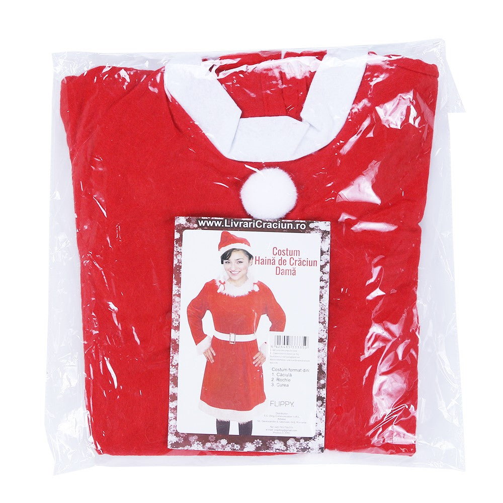 Costum Craciunita Flippy® Femeie, Adult, 3 piese, Polar-2