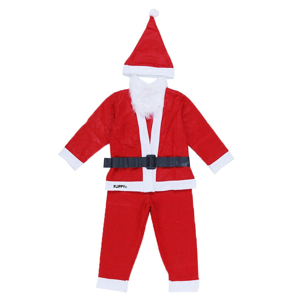 Costum Mos Craciun Flippy® Baiat, 4-6 ani, 5 piese, Polar-1