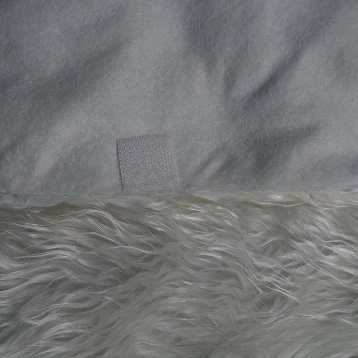 Covor pentru bradul de Craciun White Haipai, diametru 120 cm, blana cu o grosime 2.5 - 3 cm, alb-2