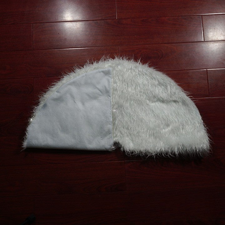 Covor pentru bradul de Craciun White Haipai, diametru 120 cm, blana cu o grosime 7 cm, alb-6