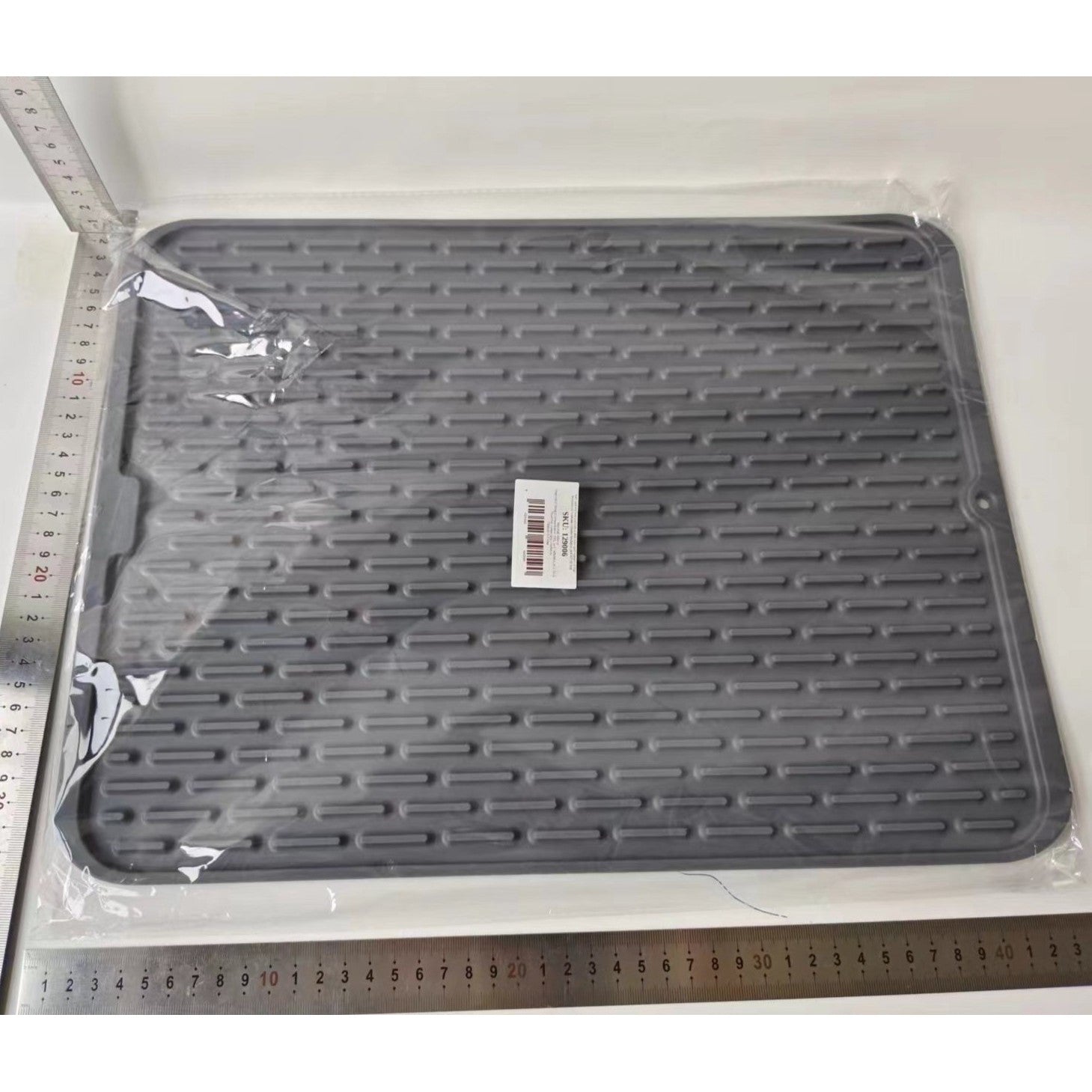 Covoras din Silicon pentru Scurgere Vase, Flippy, Uz Casnic, Rezistent la Temperaturi Ridicate, Izolator, 43x32.5 cm, Negru-1