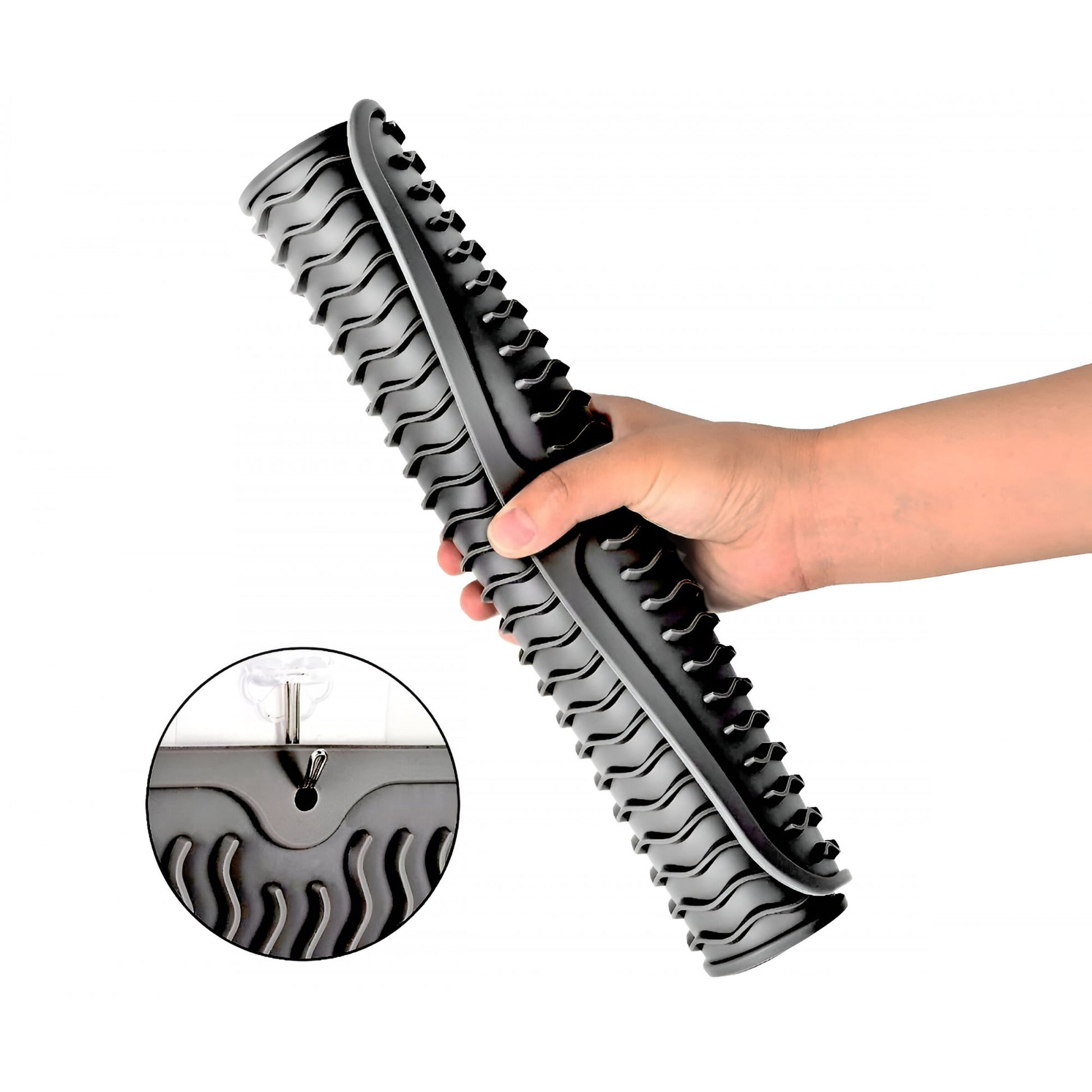 Covoras din Silicon pentru Scurgere Vase, Flippy, Uz Casnic, Rezistent la Temperaturi Ridicate, Izolator, 43x32.5 cm, Negru-5