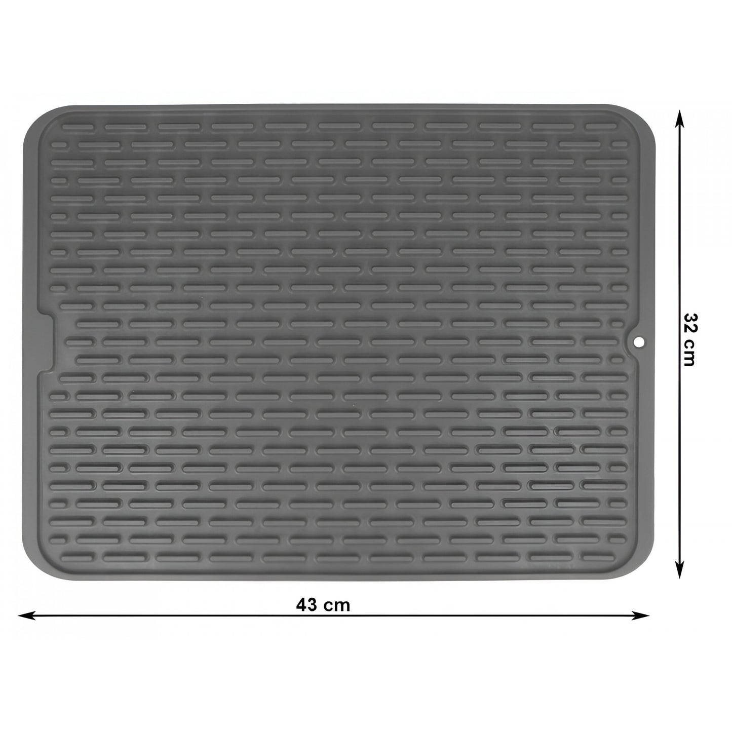 Covoras din Silicon pentru Scurgere Vase, Flippy, Uz Casnic, Rezistent la Temperaturi Ridicate, Izolator, 43x32.5 cm, Negru-6