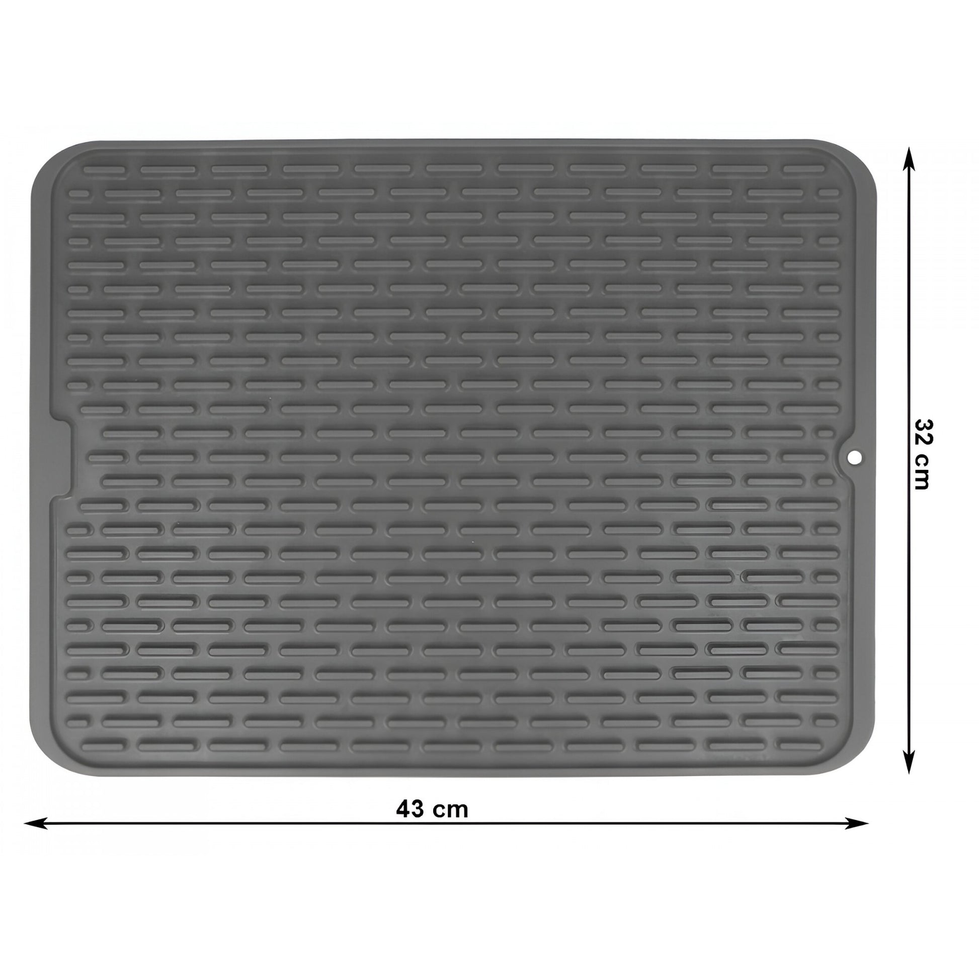 Covoras din Silicon pentru Scurgere Vase, Flippy, Uz Casnic, Rezistent la Temperaturi Ridicate, Izolator, 43x32.5 cm, Negru-6
