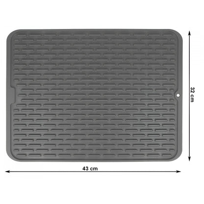 Covoras din Silicon pentru Scurgere Vase, Flippy, Uz Casnic, Rezistent la Temperaturi Ridicate, Izolator, 43x32.5 cm, Negru-6