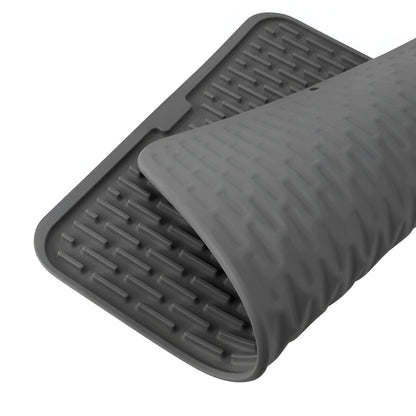 Covoras din Silicon pentru Scurgere Vase, Flippy, Uz Casnic, Rezistent la Temperaturi Ridicate, Izolator, 43x32.5 cm, Negru-7
