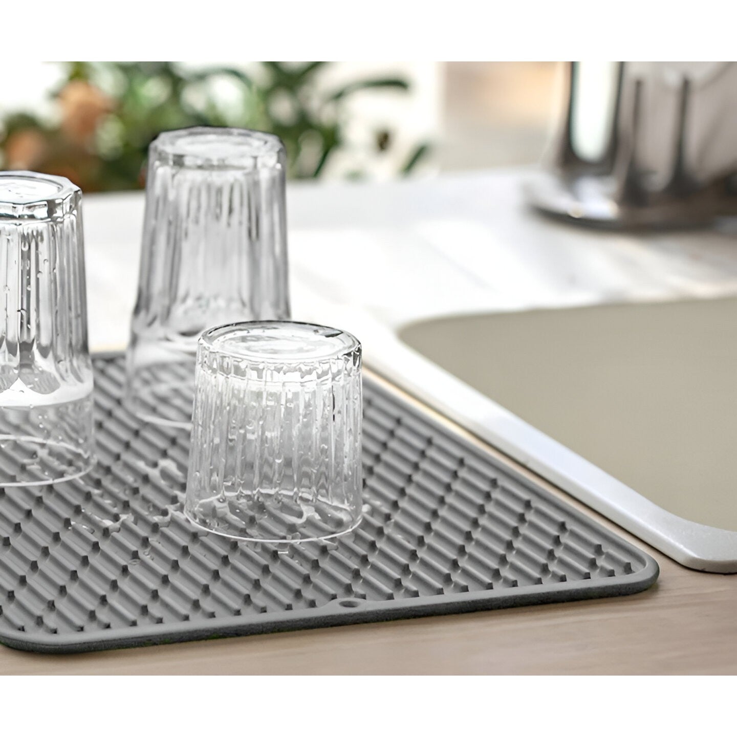 Covoras din Silicon pentru Scurgere Vase, Flippy, Uz Casnic, Rezistent la Temperaturi Ridicate, Izolator, 43x32.5 cm, Negru-8