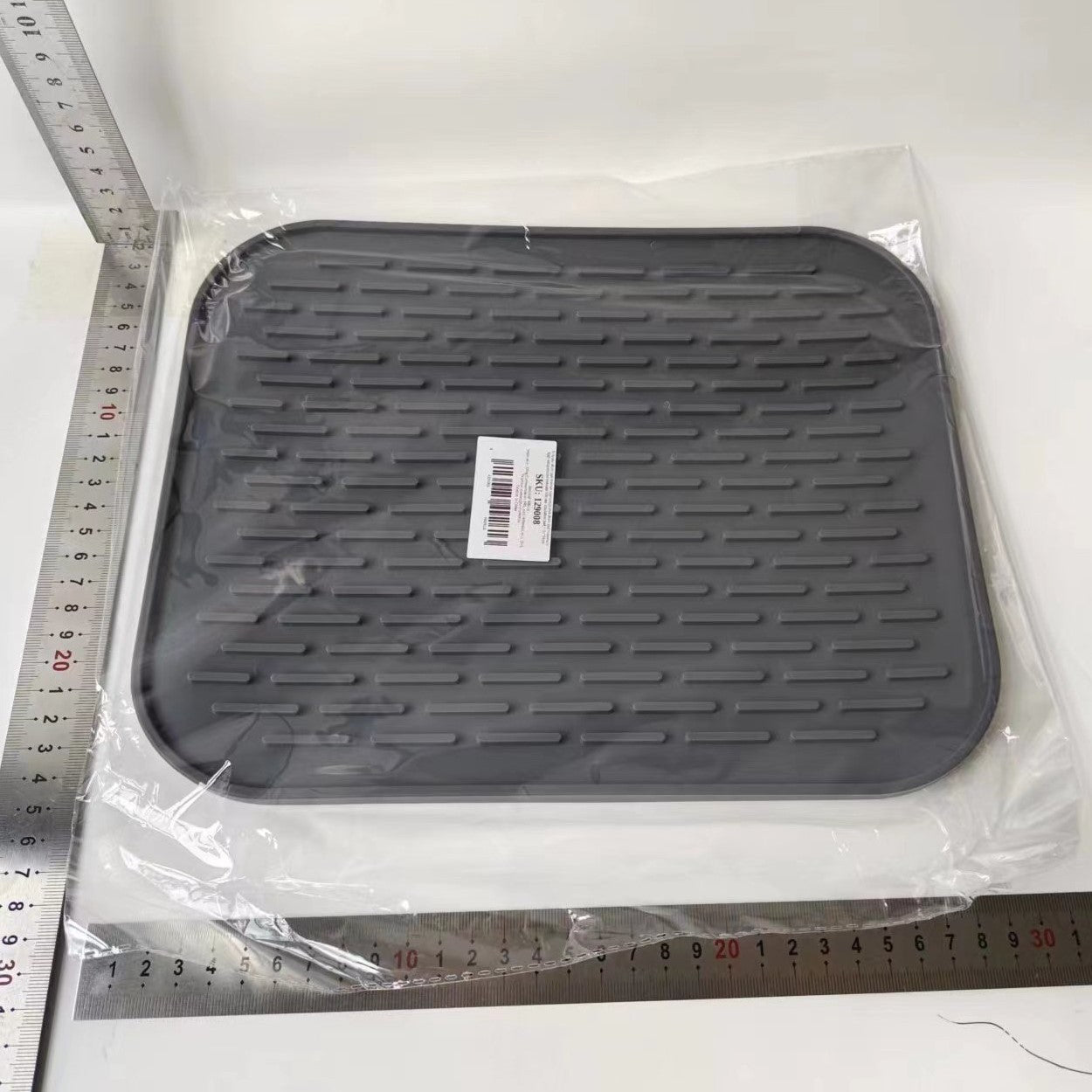 Covoras din Silicon pentru Scurgere Vase, Flippy, Uz Casnic, Rezistent la Temperaturi Ridicate, Izolator, 30x24 cm, Negru-10