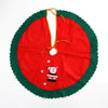 Covoras pentru Bradul de Craciun, Flippy, din Tesatura Pufoasa, cu Fundite de Prindere, Model Mos Craciun, Rosu/ Verde, Diametru 90 cm-0