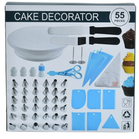 Set 55 Piese Ustensile pentru Ornare Prajituri, Flippy, din Plastic si Otel Inoxidabil, Multicolor-4