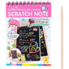 Caiet cu fise razuibile Flippy, DIY Magic Scratch, 12 File, Curcubeu, Creion din Lemn, Cartonase negre, 14.5 x 10 cm, roz-0