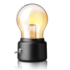 Lampa LED Decorativa sub forma de Bulb, Retro pentru interior, Negru/ Transparent, lumina Calda, Flippy-0