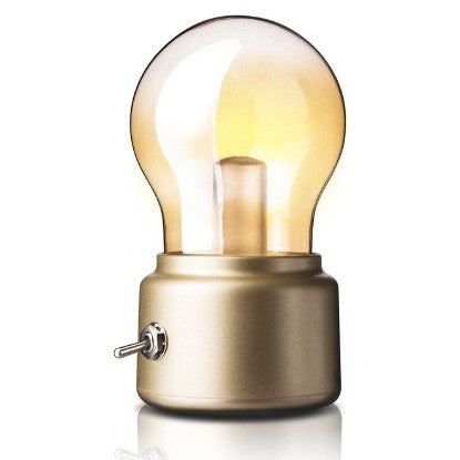 Lampa LED Decorativa sub forma de Bulb, Retro pentru interior, Bej/ Transparent, lumina Calda, Flippy-0