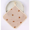 Prosop Absorbant din Bumbac pentru Bebelusi, Flippy, 25x25 cm, Model Ursuleti, cu Agatatoare, Roz-0