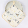 Prosop Absorbant din Bumbac pentru Bebelusi, Flippy, 25x25 cm, Model Iepurasi, cu Agatatoare, Bej-0