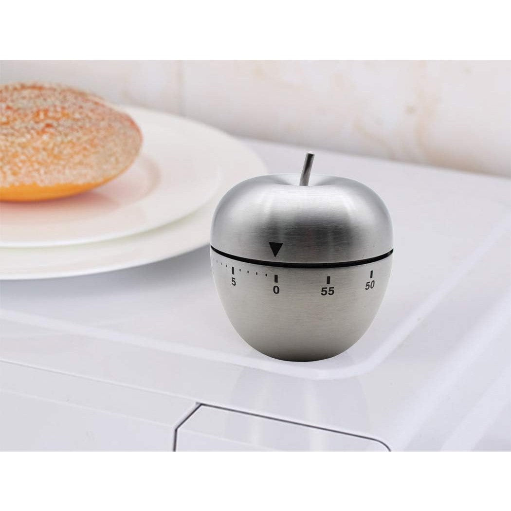 Cronometru de Bucatarie, Flippy, Mecanic, Forma de Mar, din Otel Inoxidabil, 60 min Timer, 7.5 x 6.2 cm, Argintiu-3
