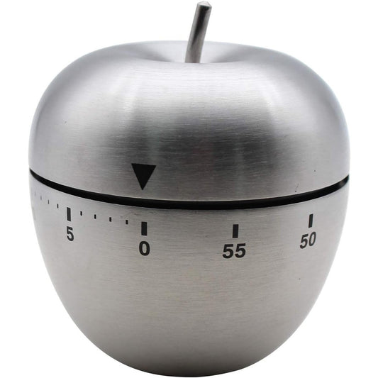 Cronometru de Bucatarie, Flippy, Mecanic, Forma de Mar, din Otel Inoxidabil, 60 min Timer, 7.5 x 6.2 cm, Argintiu-0
