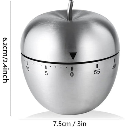 Cronometru de Bucatarie, Flippy, Mecanic, Forma de Mar, din Otel Inoxidabil, 60 min Timer, 7.5 x 6.2 cm, Argintiu-5