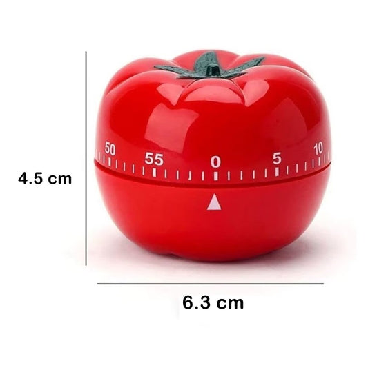 Cronometru mecanic de bucatarie Flippy, forma de rosie, 60 de minute, 6.3 x 4.5 cm, material ABS, rosu-1