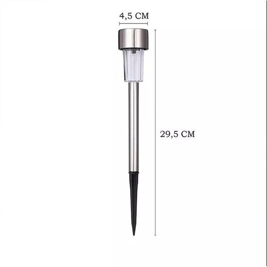 Lampa solara LED de exterior pentru gradina Flippy, dispersor normal, 0.06W, Inox, 29 cm-1