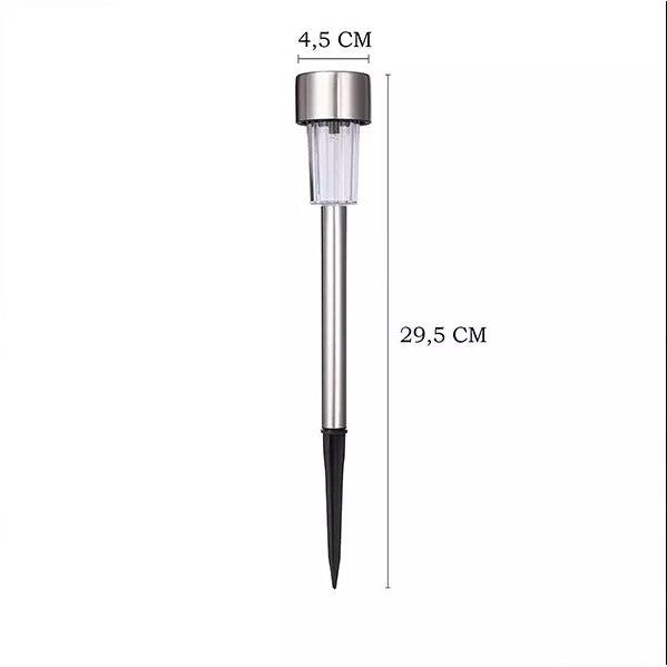 Lampa solara LED de exterior pentru gradina Flippy, dispersor normal, 0.06W, Inox, 29 cm-1