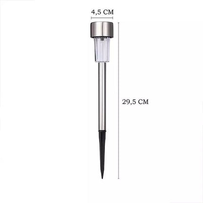 Lampa solara LED de exterior pentru gradina Flippy, dispersor normal, 0.06W, Inox, 29 cm-4