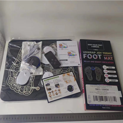 Covoras de Masaj pentru Picioare, EMS, 4 Niveluri de Intensitate, Incarcare USB, Ecran LED, Telecomanda Inclusa, Negru-5