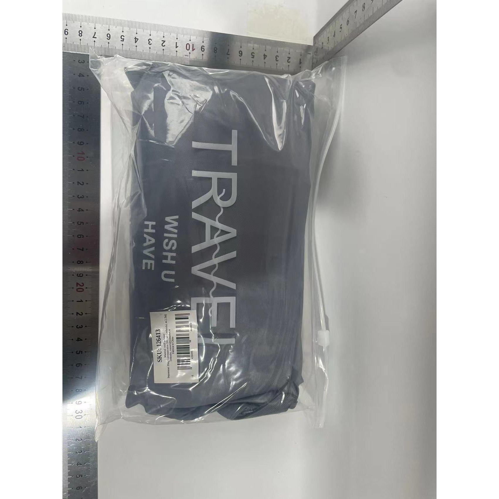 Set 7 Genti de Calatorie, Flippy, pentru Depozitare, Compresibile, 7 Dimensiuni, Impermeabile, Design cu Plasa, Pliabile, Manere Robuste, Fermoar dublu, Gri-6