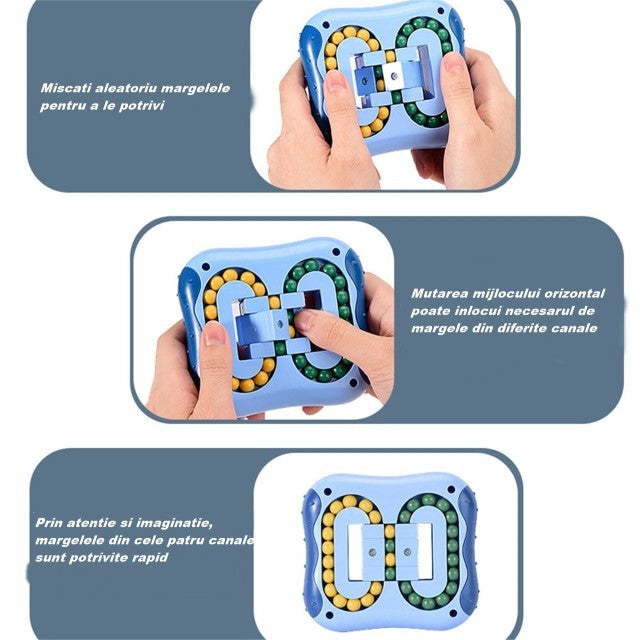 Cub magic interactiv, Magic Bean, jucarie antistres potrivit pentru copii si adulti, Albastru-6