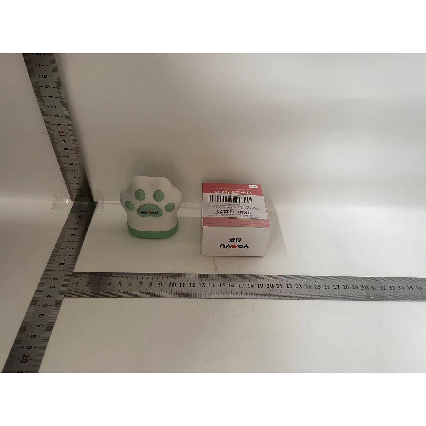 Ruleta Portabila, Flippy, Model Labuta de Pisica, cu Prindere, pentru Masurat, 1.5m, Verde-1