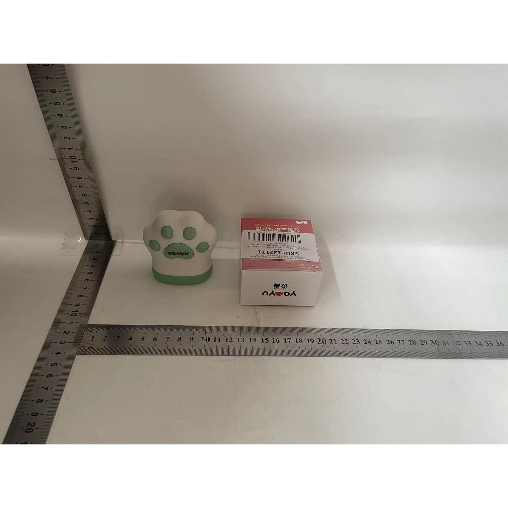 Ruleta Portabila, Flippy, Model Labuta de Pisica, cu Prindere, pentru Masurat, 1.5m, Verde-1