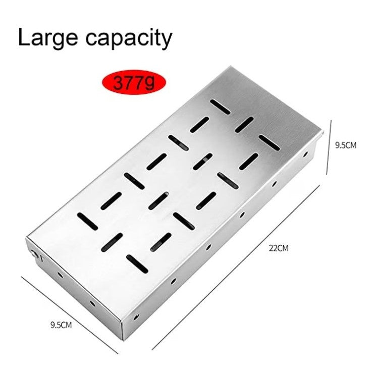 Cutie de afumator pentru gratar Flippy, Inox, 9.6x4.4x22.2 cm, Argintiu-4