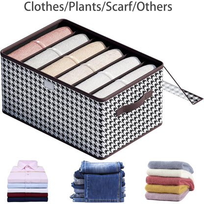 Cutie De Depozitare, Flippy, Pentru Haine, Lenjerie, Sosete Si Sutiene, Material Textil, 6 Compartimente, 44x30x20 cm, Culoare Alb-Negru-8