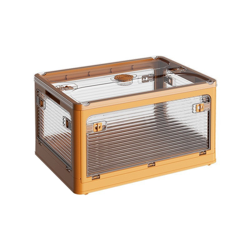 Cutie de depozitare pliabila, Flippy, Cu capac, 40 L, Plastic, 47x35x24.5 cm, Portocaliu-6