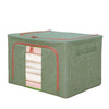 Cutie de depozitare pliabila, Flippy, Cu fermoar, 66 L, Textil, 50x40x33 cm, Cadru Metalic, Suport Baza Stabil din Plastic, Verde