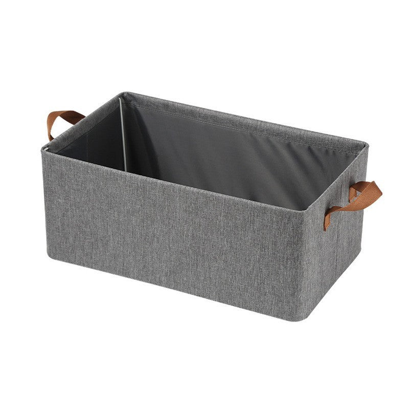 Cutie de depozitare tip cos, Flippy, textil, pliabila, 47x20x28 cm, cadru metalic, cu manere, gri-9